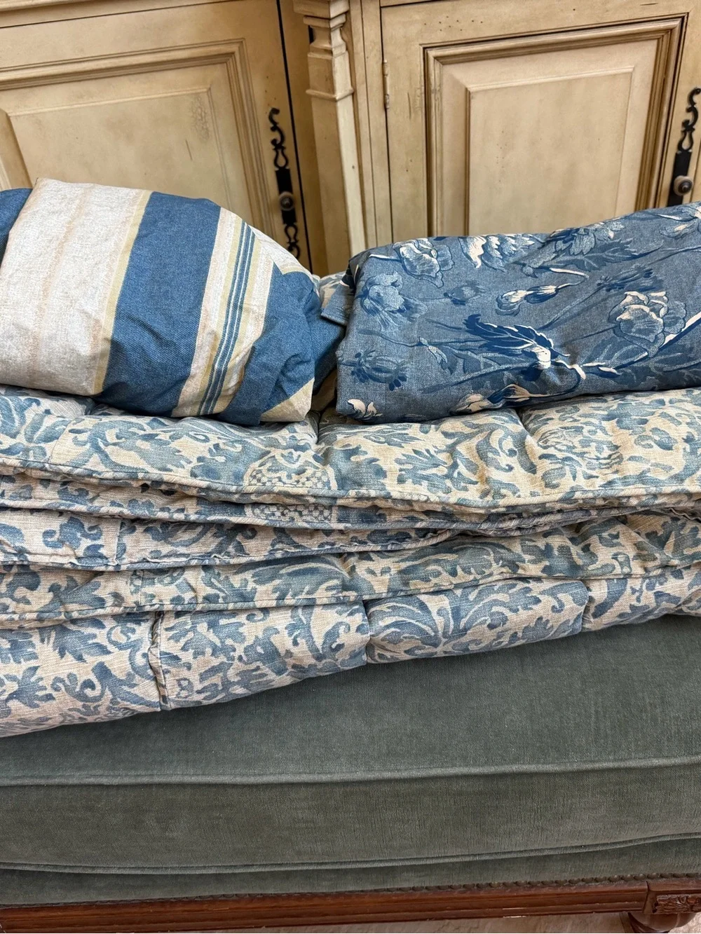 TWIN Ralph Lauren Donovan Landing Twin Comforter w/ Fitted &Flat Sheets LIKE NEW